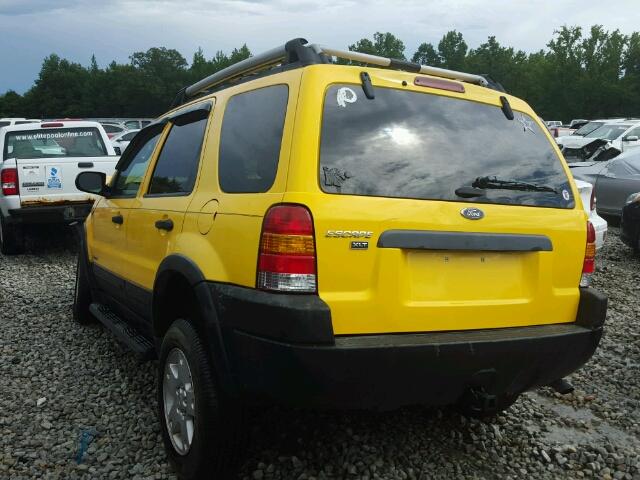 1FMYU04172KD83478 - 2002 FORD ESCAPE XLT YELLOW photo 3