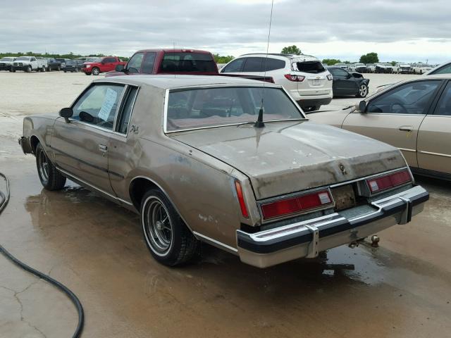 4M47Y9Z158933 - 1979 BUICK REGAL BROWN photo 3