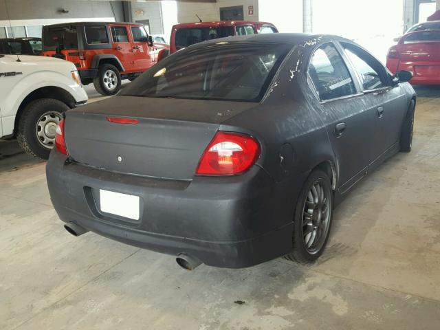 1B3ES66SX4D578828 - 2004 DODGE NEON SRT-4 BLACK photo 4