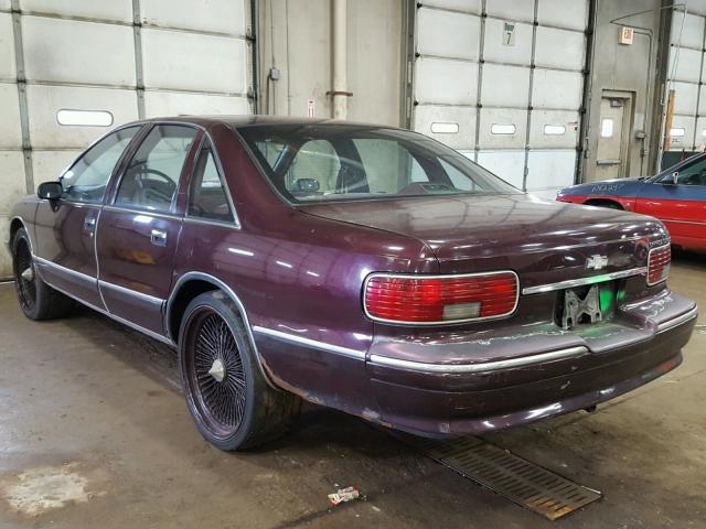 1G1BL52W7RR103027 - 1994 CHEVROLET CAPRICE CL 栗色 照片 3