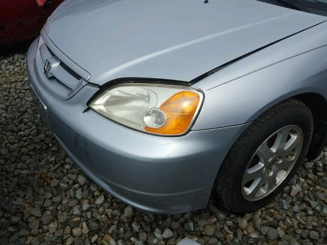 1HGEM22933L029112 - 2003 HONDA CIVIC EX SILVER photo 9