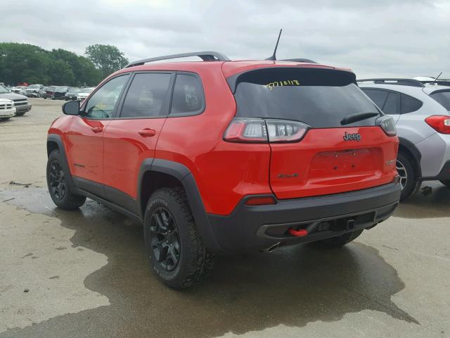 1C4PJMBX8KD108049 - 2019 JEEP CHEROKEE T RED photo 3