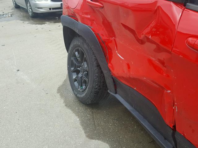 1C4PJMBX8KD108049 - 2019 JEEP CHEROKEE T RED photo 9