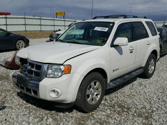 1FMCU59399KB14541 - 2009 FORD ESCAPE HYB WHITE photo 2