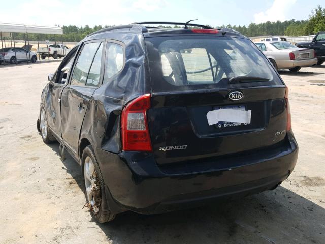 KNAFG526677075904 - 2007 KIA RONDO LX BLACK photo 3