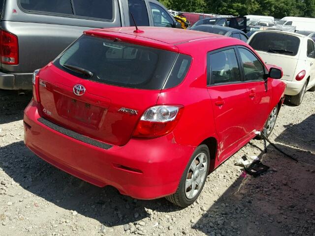 2T1KU40E49C071298 - 2009 TOYOTA COROLLA MA RED photo 4