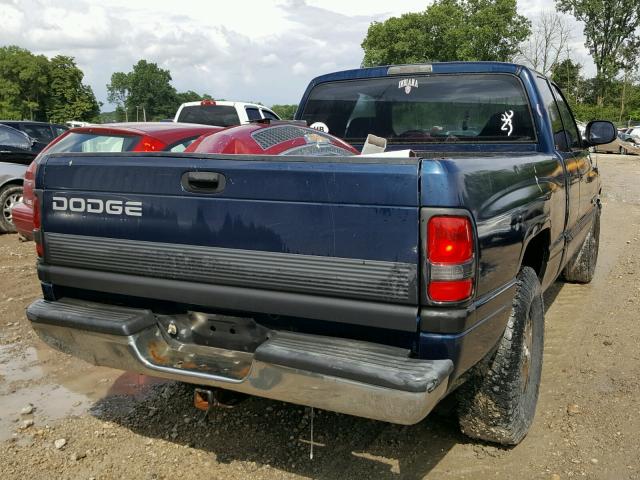 1B7HC13YX1J255705 - 2001 DODGE RAM 1500 BLUE photo 4