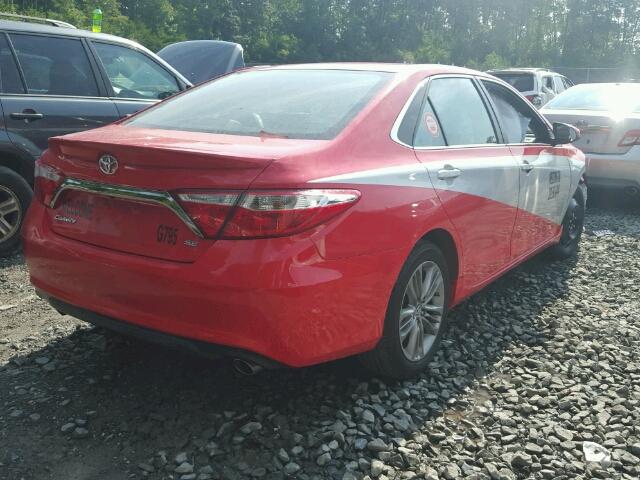 4T1BF1FK0GU522079 - 2016 TOYOTA CAMRY LE RED photo 4