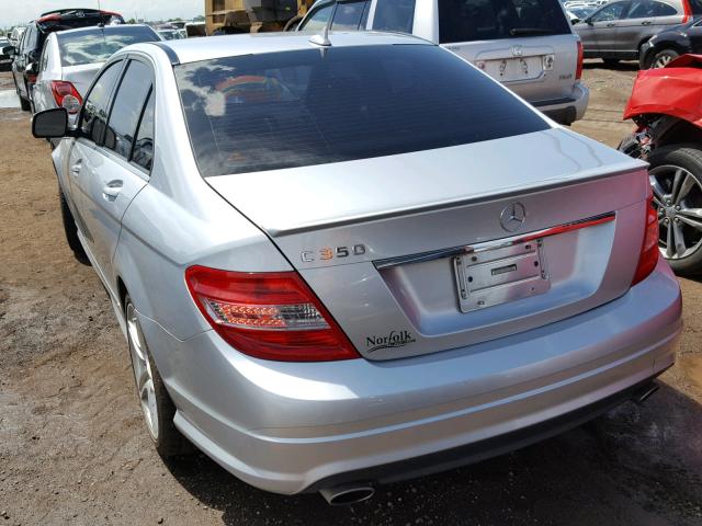 WDDGF56X09R044495 - 2009 MERCEDES-BENZ C 350 SILVER photo 3