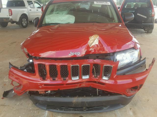 1C4NJCBA9GD700323 - 2016 JEEP COMPASS SP RED photo 7
