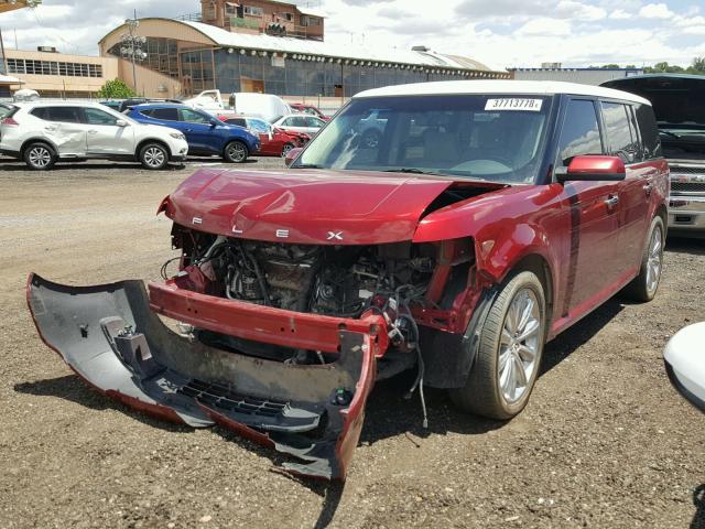 2FMHK6DTXDBD00584 - 2013 FORD FLEX LIMIT RED photo 2