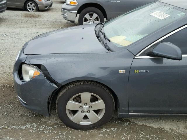 1G1ZF57578F297581 - 2008 CHEVROLET MALIBU HYB GRAY photo 9