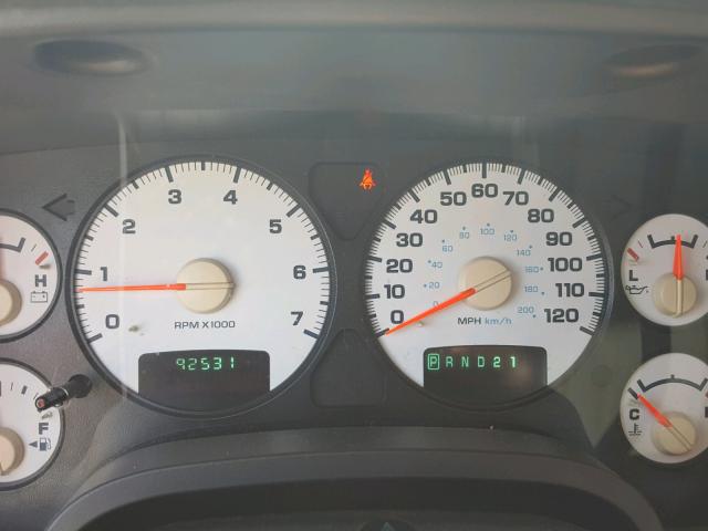 3D7KA28D03G733275 - 2003 DODGE RAM 2500 S BLACK photo 8