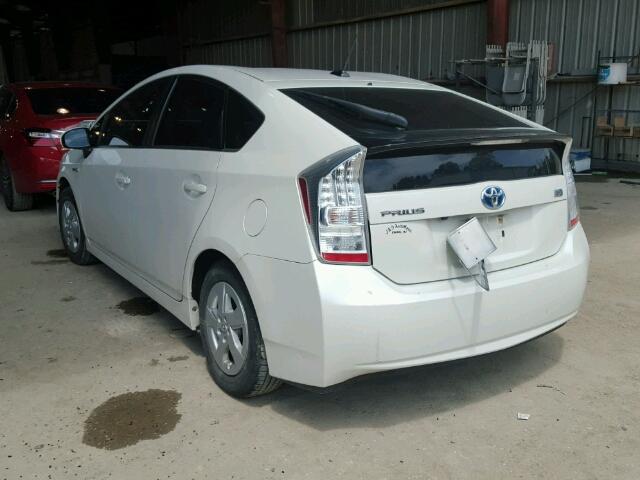 JTDKN3DU9A1266993 - 2010 TOYOTA PRIUS WHITE photo 3