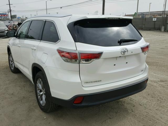 5TDKKRFHXFS104781 - 2015 TOYOTA HIGHLANDER თეთრი ფოტო 3