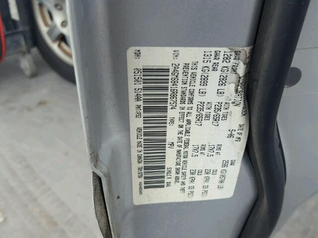 2A4GM68416R867574 - 2006 CHRYSLER PACIFICA T SILVER photo 10