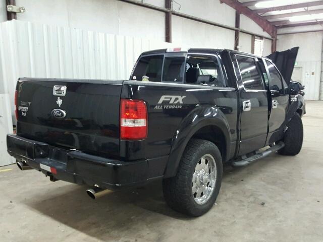 1FTPW14506FA50170 - 2006 FORD F150 SUPER BLACK photo 4