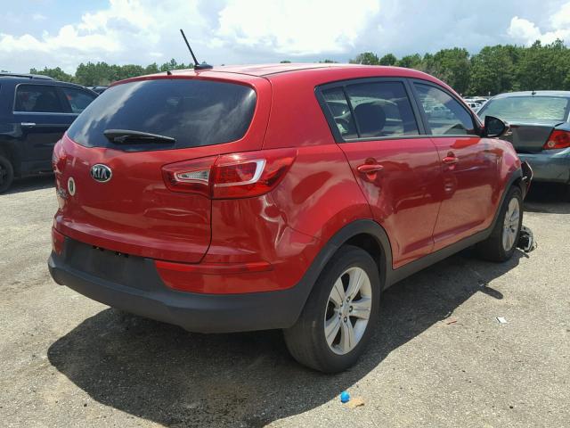 KNDPB3A28D7376274 - 2013 KIA SPORTAGE B RED photo 4