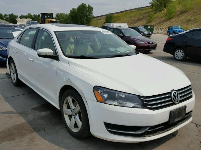 1VWBP7A31DC143045 - 2013 VOLKSWAGEN PASSAT SE WHITE photo 1