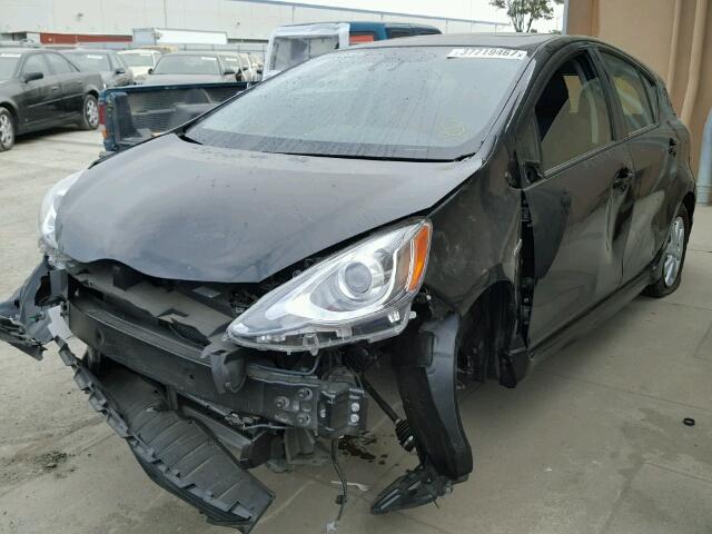 JTDKDTB31H1592682 - 2017 TOYOTA PRIUS C BLACK photo 2