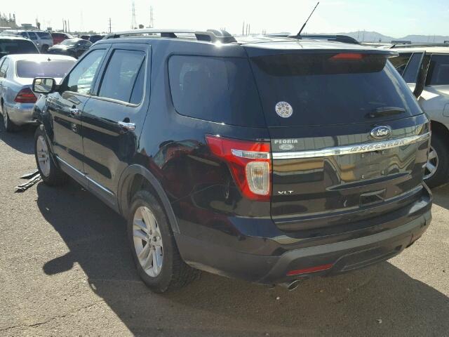 1FM5K8D80DGC39877 - 2013 FORD EXPLORER X BLACK photo 3