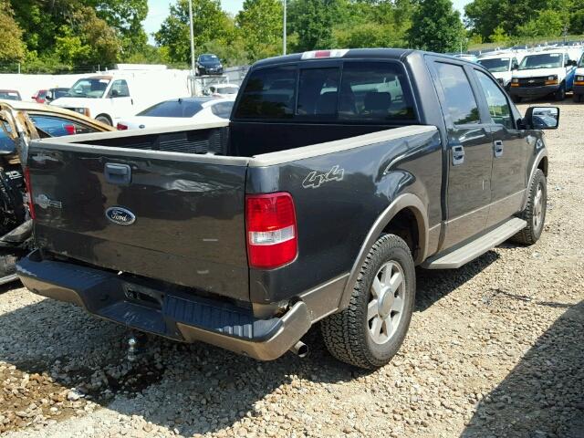 1FTPW14555KD67531 - 2005 FORD F150 GRAY photo 4