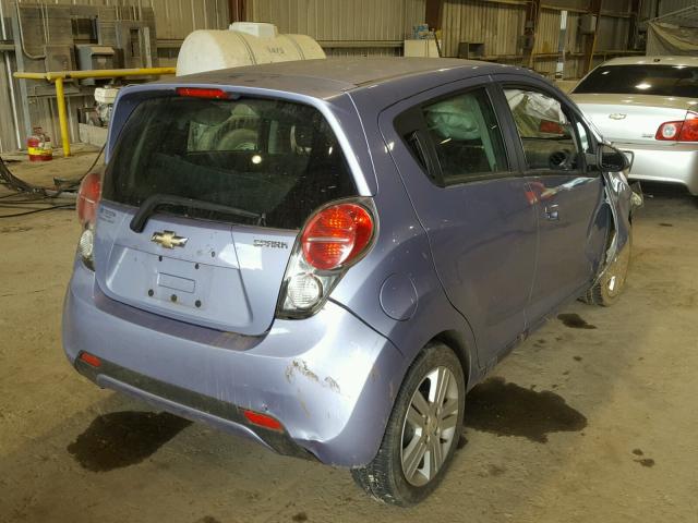 KL8CB6S98EC527062 - 2014 CHEVROLET SPARK LS BLUE photo 4