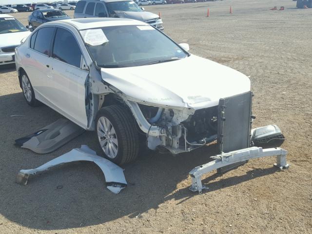 1HGCR2F8XDA275971 - 2013 HONDA ACCORD EXL WHITE photo 1