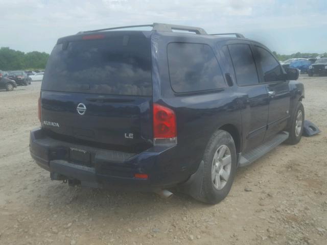 5N1AA08A16N737018 - 2006 NISSAN ARMADA SE BLUE photo 4