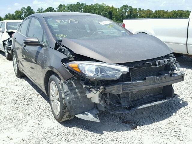 KNAFX4A61E5168530 - 2014 KIA FORTE LX GRAY photo 1