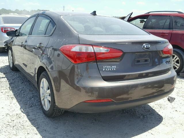 KNAFX4A61E5168530 - 2014 KIA FORTE LX GRAY photo 3