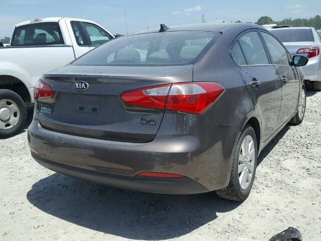 KNAFX4A61E5168530 - 2014 KIA FORTE LX GRAY photo 4