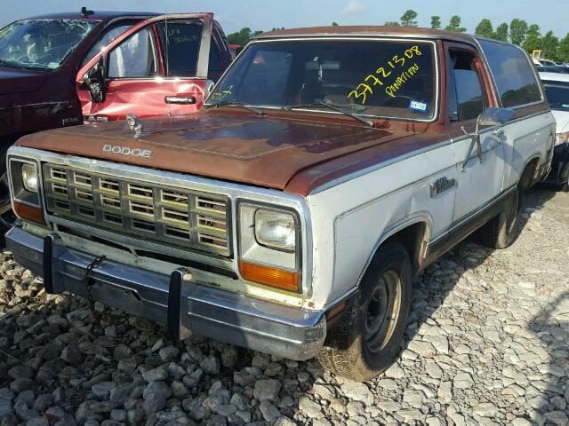 1B4GD12T4FS641209 - 1985 DODGE RAMCHARGER TWO TONE photo 2