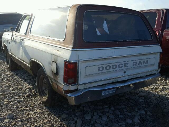 1B4GD12T4FS641209 - 1985 DODGE RAMCHARGER TWO TONE photo 3