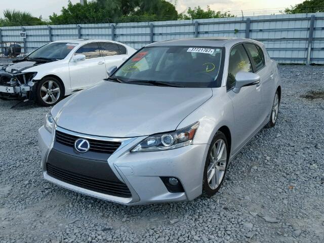 JTHKD5BH2F2223682 - 2015 LEXUS CT 200 SILVER photo 2