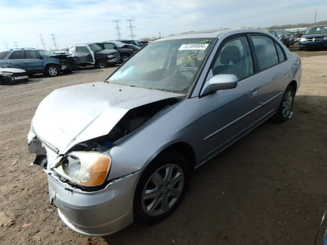 1HGES26853L035081 - 2003 HONDA CIVIC EX SILVER photo 2