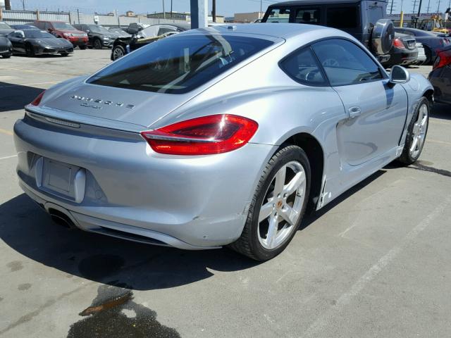 WP0AA2A87FK161217 - 2015 PORSCHE CAYMAN SILVER photo 4