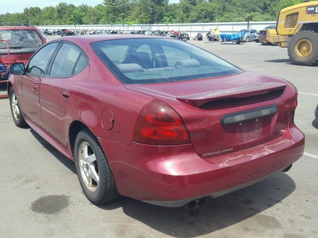 2G2WP522841115641 - 2004 PONTIAC GRAND PRIX RED photo 3