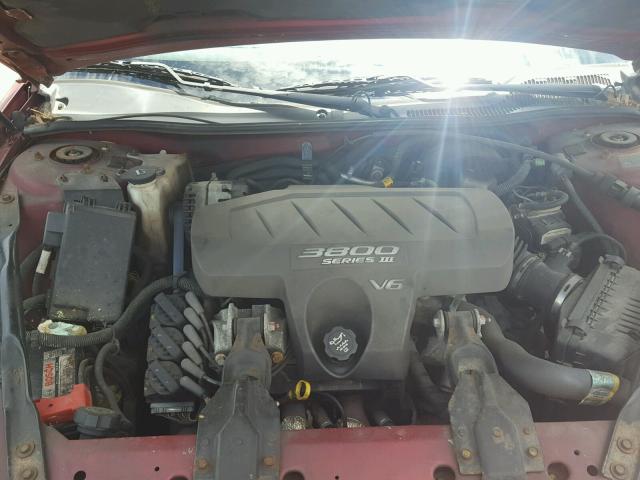 2G2WP522841115641 - 2004 PONTIAC GRAND PRIX RED photo 7
