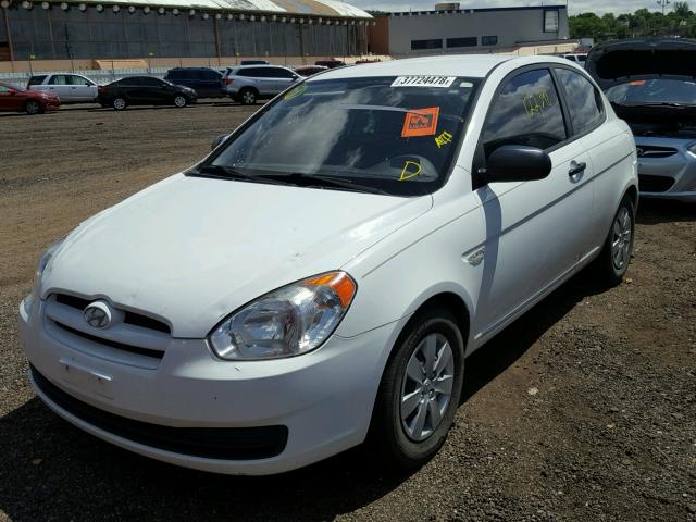 KMHCM3AC1AU176993 - 2010 HYUNDAI ACCENT BLU WHITE photo 2