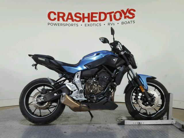 JYARM06E3HA012725 - 2017 YAMAHA FZ07 BLUE photo 1