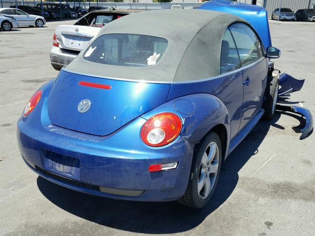 3VWSG31Y37M400679 - 2007 VOLKSWAGEN NEW BEETLE 蓝色 照片 4