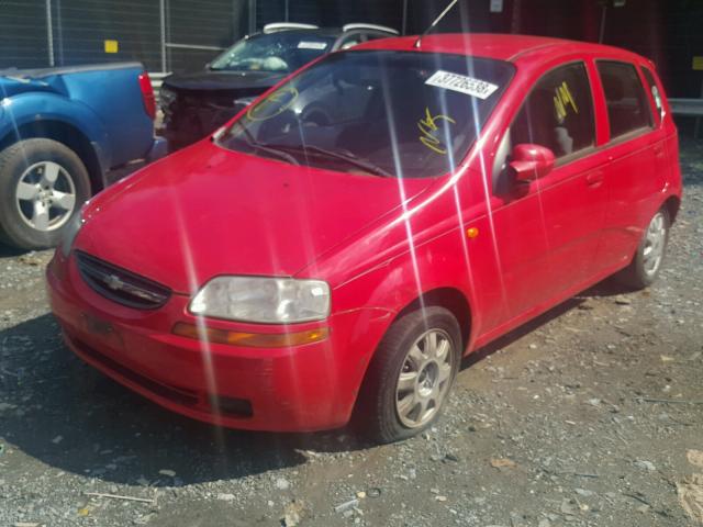KL1TJ62684B145559 - 2004 CHEVROLET AVEO LS RED photo 2