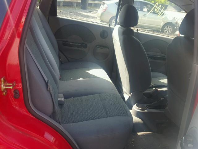 KL1TJ62684B145559 - 2004 CHEVROLET AVEO LS RED photo 6