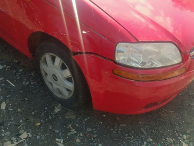 KL1TJ62684B145559 - 2004 CHEVROLET AVEO LS RED photo 9