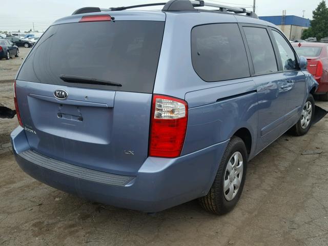 KNDMB233586229859 - 2008 KIA SEDONA EX BLUE photo 4