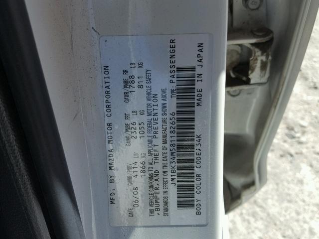 JM1BK34M581182656 - 2008 MAZDA SPEED 3 白色 照片 10