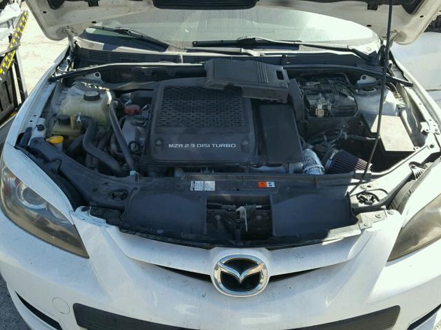 JM1BK34M581182656 - 2008 MAZDA SPEED 3 WHITE photo 7