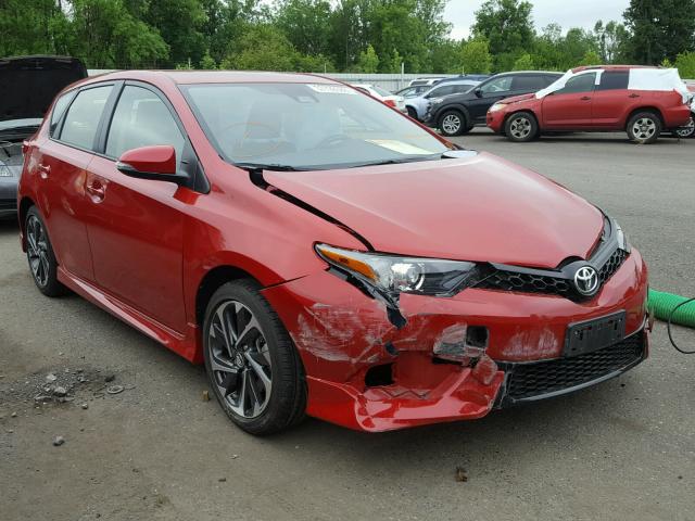 JTNKARJE3HJ550475 - 2017 TOYOTA COROLLA IM RED photo 1