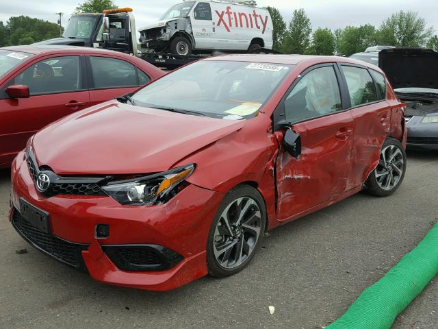 JTNKARJE3HJ550475 - 2017 TOYOTA COROLLA IM RED photo 2